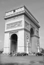 Triumphal Arch de l Etoile  arc de triomphe Royalty Free Stock Photo