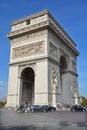 Triumphal Arch de l Etoile  arc de triomphe Royalty Free Stock Photo
