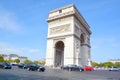 Triumphal Arch de l Etoile  arc de triomphe Royalty Free Stock Photo