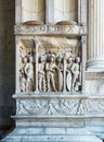 Triumphal arch detail of Castel Nuovo, Maschio Angioino of Naples. Royalty Free Stock Photo