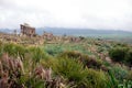 Triumphal Arch and general view of Volubilis Royalty Free Stock Photo