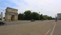 The Triumphal Arch and the Government building in Chisinau - Moldova