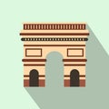 Triumphal arch icon, flat style