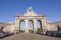 Triumphal Arch,Jubilee Park, Parc du Cinquantenaire Brussels, Royalty Free Stock Photo