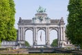 Triumphal Arch,Jubilee Park, Parc du Cinquantenaire Brussels, Belgium Royalty Free Stock Photo