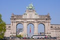 Triumphal Arch,Jubilee Park, Parc du Cinquantenaire Brussels, Royalty Free Stock Photo