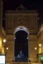 Triumphal arch in Lisbon, night view