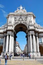 Triumphal Arch in Lisbon Royalty Free Stock Photo