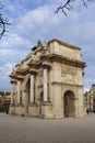 Triumphal arch near the Louvre Royalty Free Stock Photo