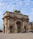 Triumphal arch near the Louvre Royalty Free Stock Photo