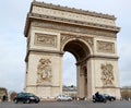 Triumphal arch in Paris Arc de Triomphe, famous symbolic monument