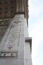 Triumphal arch Paris France. Napoleon. Royalty Free Stock Photo