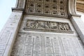 Triumphal arch Paris France. Napoleon. Royalty Free Stock Photo