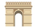 Triumphal Arch. Paris. France Symbol. Vector illustration.