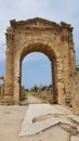 The Triumphal Arch. Roman archaeological remains in Tyre. Tyre is an ancient Phoenician city. Tyre, Lebanon Royalty Free Stock Photo
