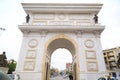 Triumphal gate of Macedonia on the main street of Skopje, the Ma