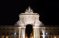 Triumphal Rua Augusta Arch. Royalty Free Stock Photo