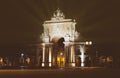 Triumphal Rua Augusta Arch. Royalty Free Stock Photo