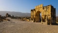 Arch of Caracalla at Volubilis, an ancient Roman colony in Morocco Royalty Free Stock Photo