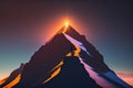 Triumphant Person Mountain Background Generative AI