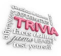 Trivia 3d Word Collage Game Questions Answers Quiz Royalty Free Stock Photo