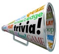 Trivia Knowledge Quiz Bullhorn Megaphone Test Pop Culture Royalty Free Stock Photo