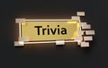 Trivia modern golden sign Royalty Free Stock Photo