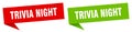 trivia night banner. trivia night speech bubble label set. Royalty Free Stock Photo