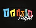 Trivia night design Royalty Free Stock Photo