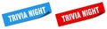 trivia night sticker. trivia night sign set. Royalty Free Stock Photo