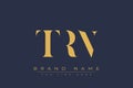 TRN abstract letter logo design Royalty Free Stock Photo