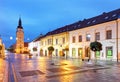 Trnava street with tower, Slovakia