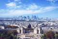 Trocadero and La Defense view from Eiffel tower