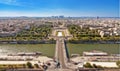 The Trocadero palace and the river Seine, Paris Royalty Free Stock Photo