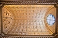 Trogir cathedral historic portal ceiling view