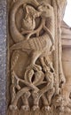 Trogir, Croatia,Cathedral of St. Lawrence, detail of the entrance portal