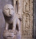 Trogir, Croatia,Cathedral of St. Lawrence, detail of the entrance portal