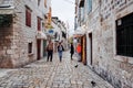 Cobbled stone alley in the old town of Trogir