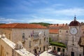 Trogir loggia square and clock tower, Croatia Royalty Free Stock Photo