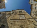 Trogir medieval town in Dalmatia Croatia UNESCO World Heritage Site Old city and building detail Royalty Free Stock Photo