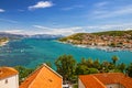 Trogir seafront view, Croatia, Croatian tourist destination Royalty Free Stock Photo