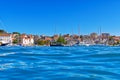 Trogir UNESCO world heritage site panoramic view in Dalmatia, Croatia, tourist destination Royalty Free Stock Photo