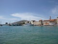 Trogir, waterside promenade of the old town Royalty Free Stock Photo