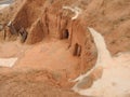 Troglodyte homes and underground caves of the Berbers in Sidi Driss, Matmata, Tunisia, Africa, on a clear day