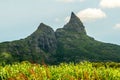 Trois Mamelles mountains in central part of Mauritius