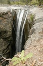 Trois Roches waterfall at Mafate on Reunion Island Royalty Free Stock Photo