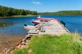 Troitsk pier near the Holy Trinity Anzersky skete Royalty Free Stock Photo