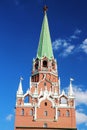 The Troitskaya Tower, The Moscow Kremlin, Russia Royalty Free Stock Photo
