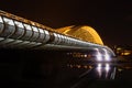 Troja Bridge in Prague. Beautiful night cityscape view