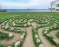 Trojaborg Labyrinth, a stone-lined labyrinth from the Bronze Age - also called Troy Town in other countries - Roskilde, Denmark